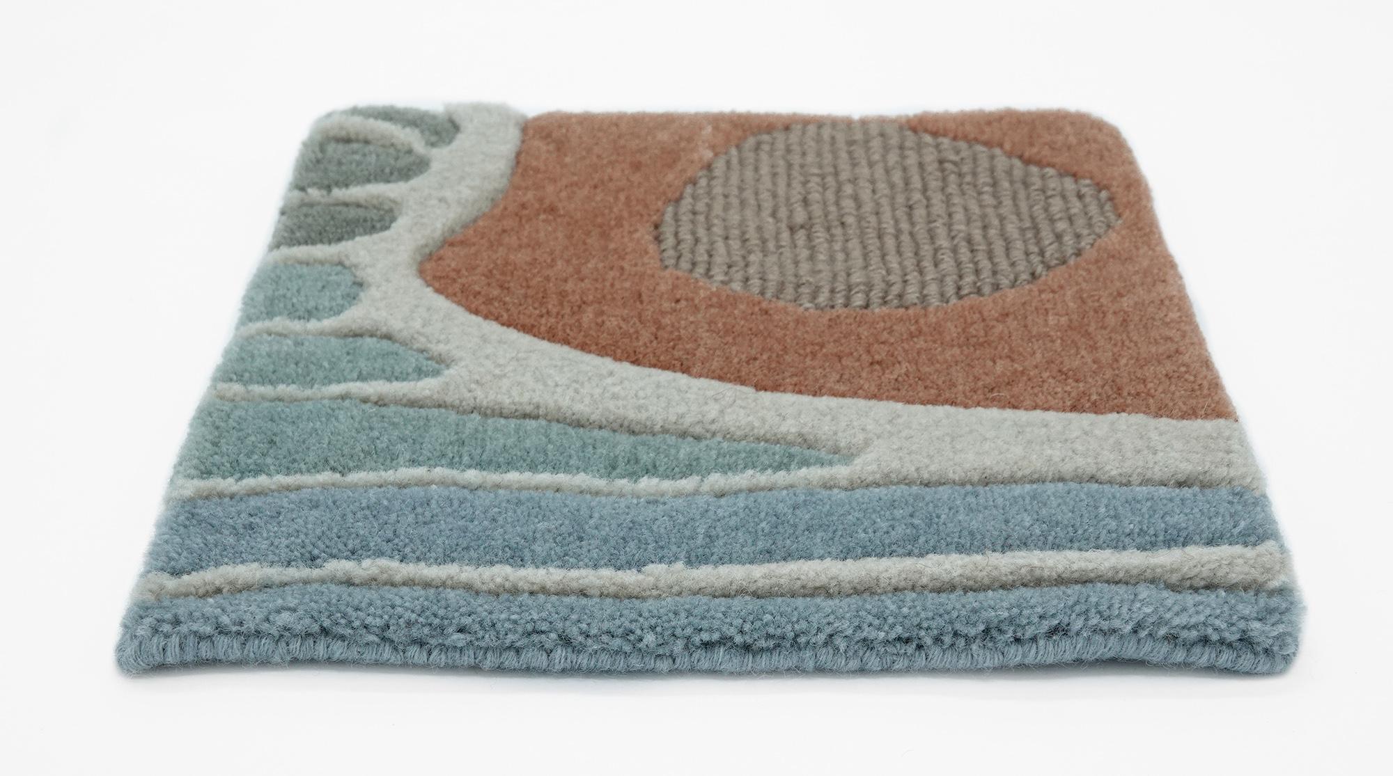 Modern colofrul unusual rug Multicolored Irregular shape, Gamma Est small For Sale 5