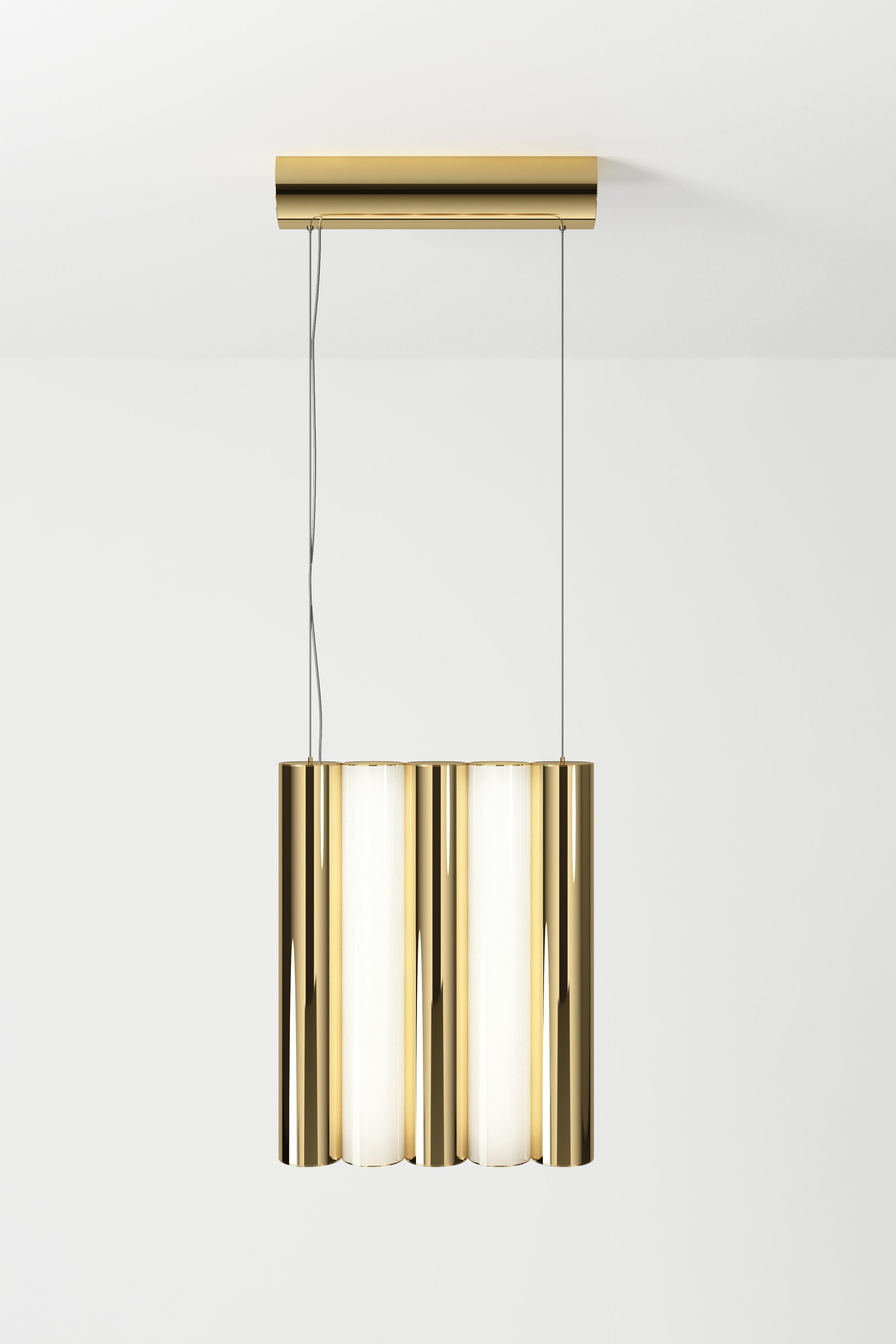 Gamma L5 Brass Pendant by Sylvain Willenz For Sale 1