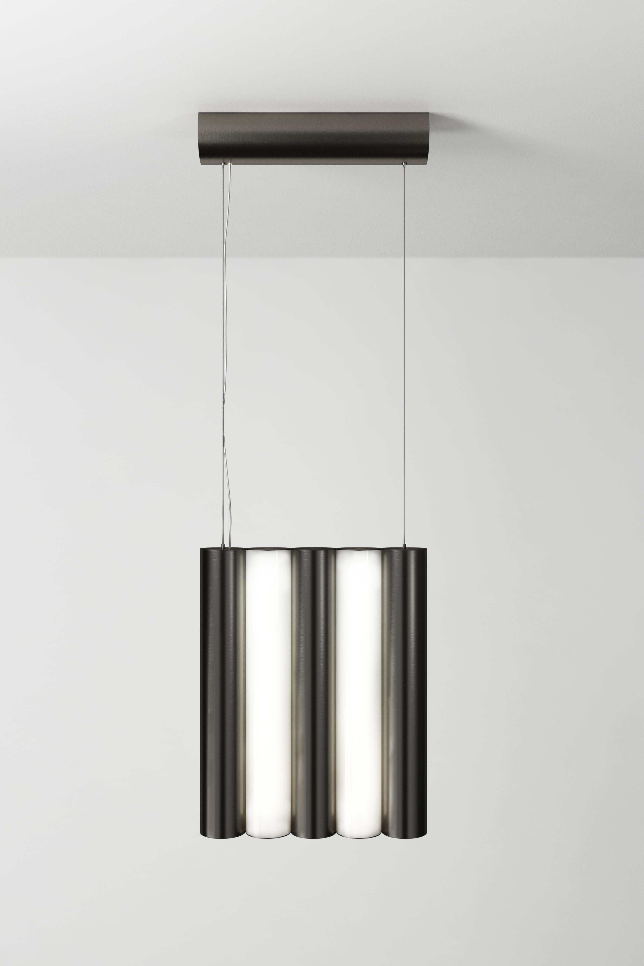 Metal Gamma L5 Graphite Pendant by Sylvain Willenz For Sale