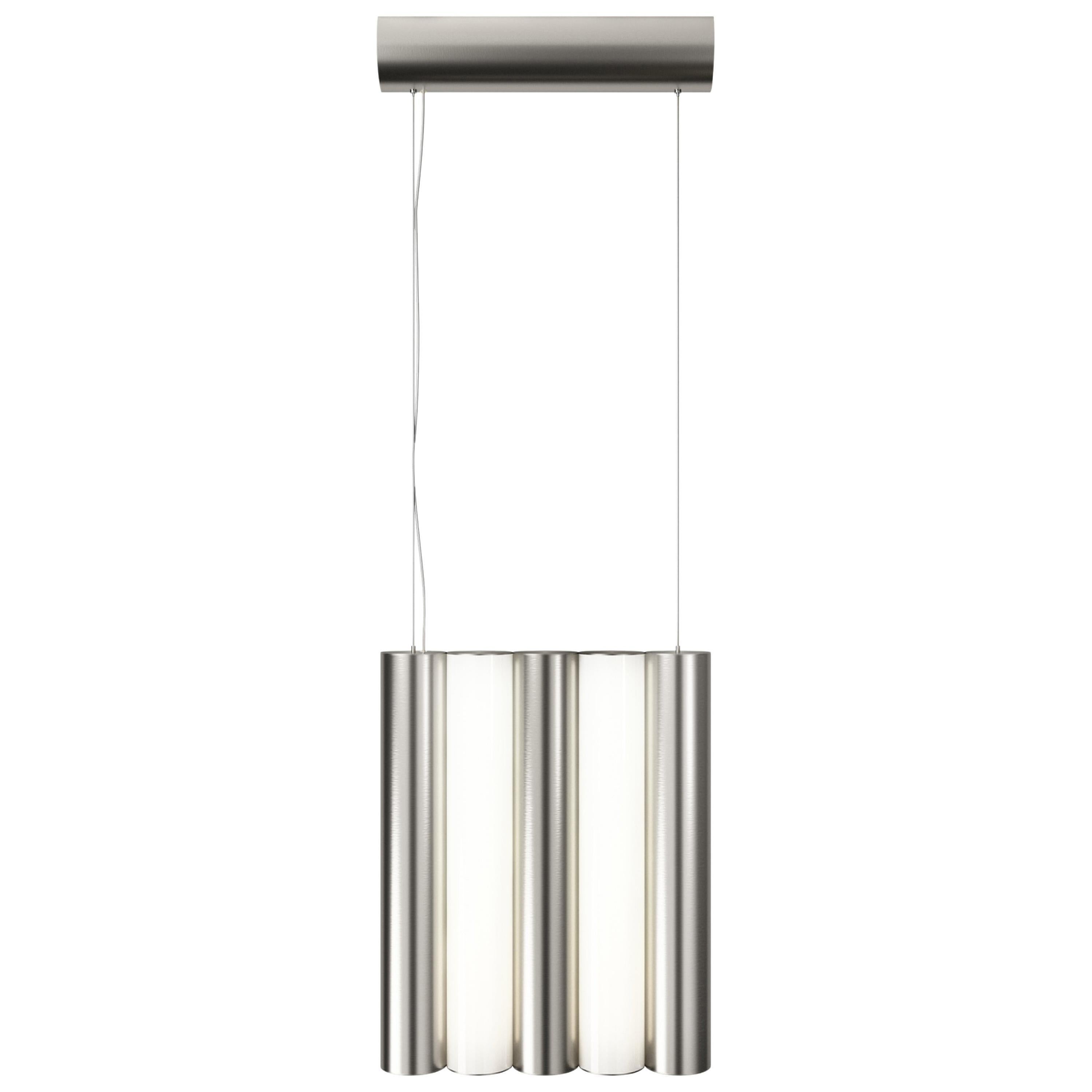 Lampe à suspension Gamma L5 en nickel par Sylvain Willenz