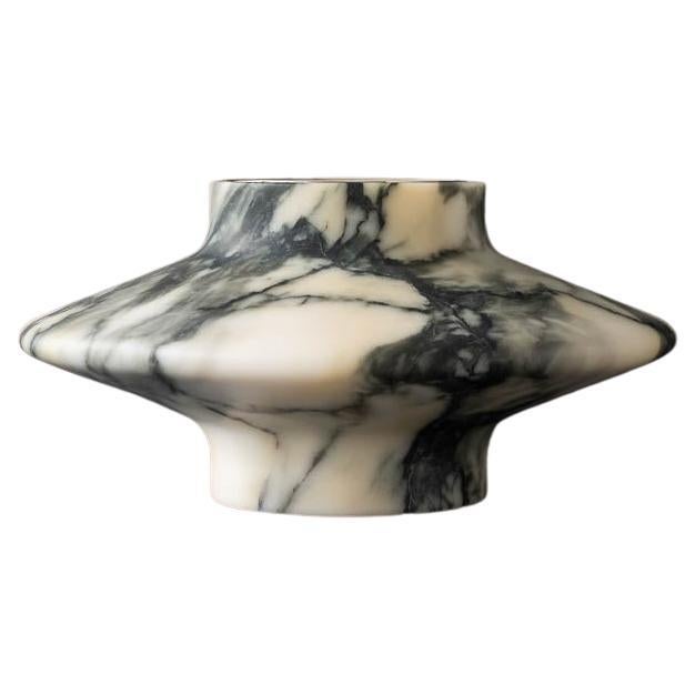 Gamma Paonazzo Marble Flower Vase and Candle Holder by Frederic Saulou For Sale