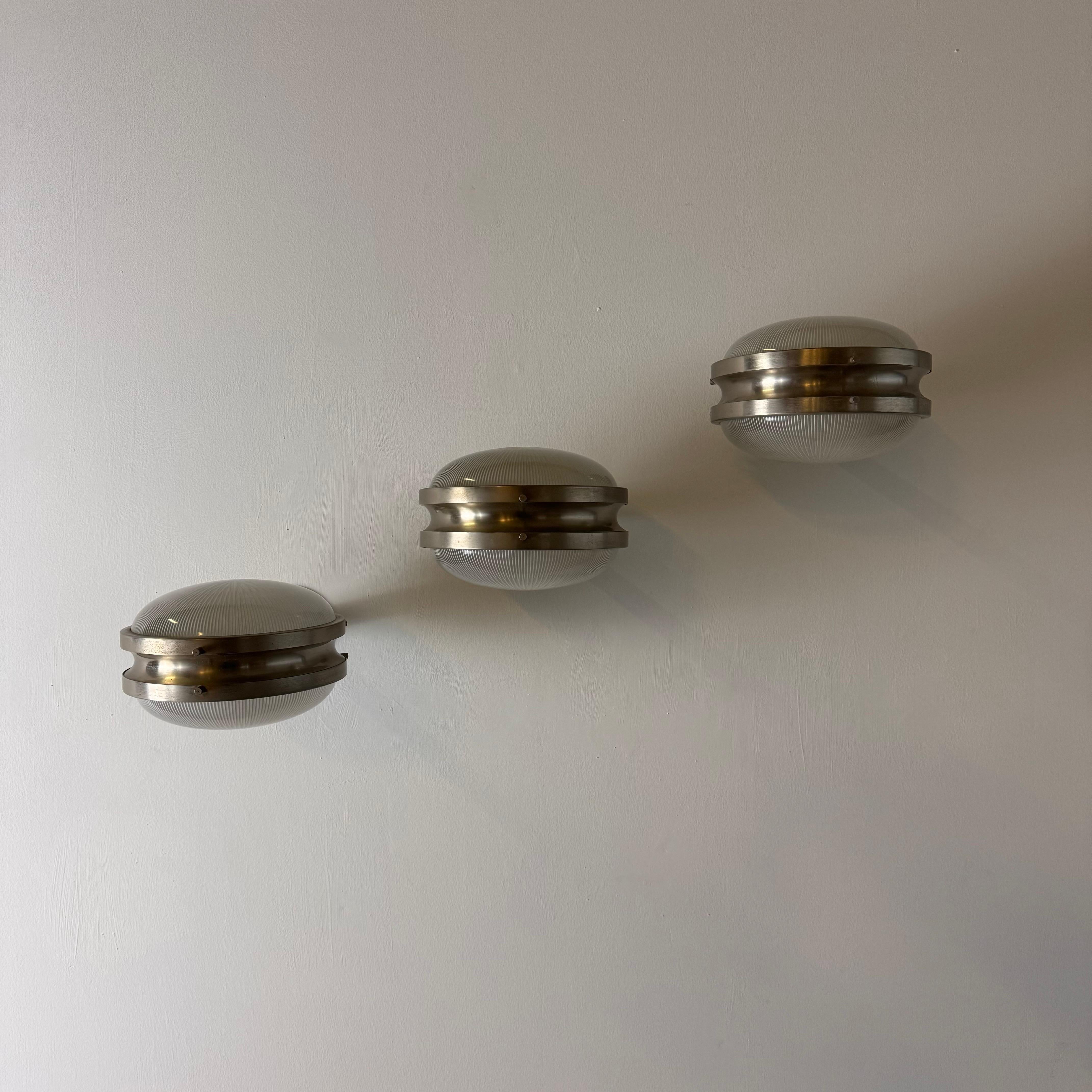 Italian “Gamma” Wall Sconces Trio by Sergio Mazza for Artemide, 1960s