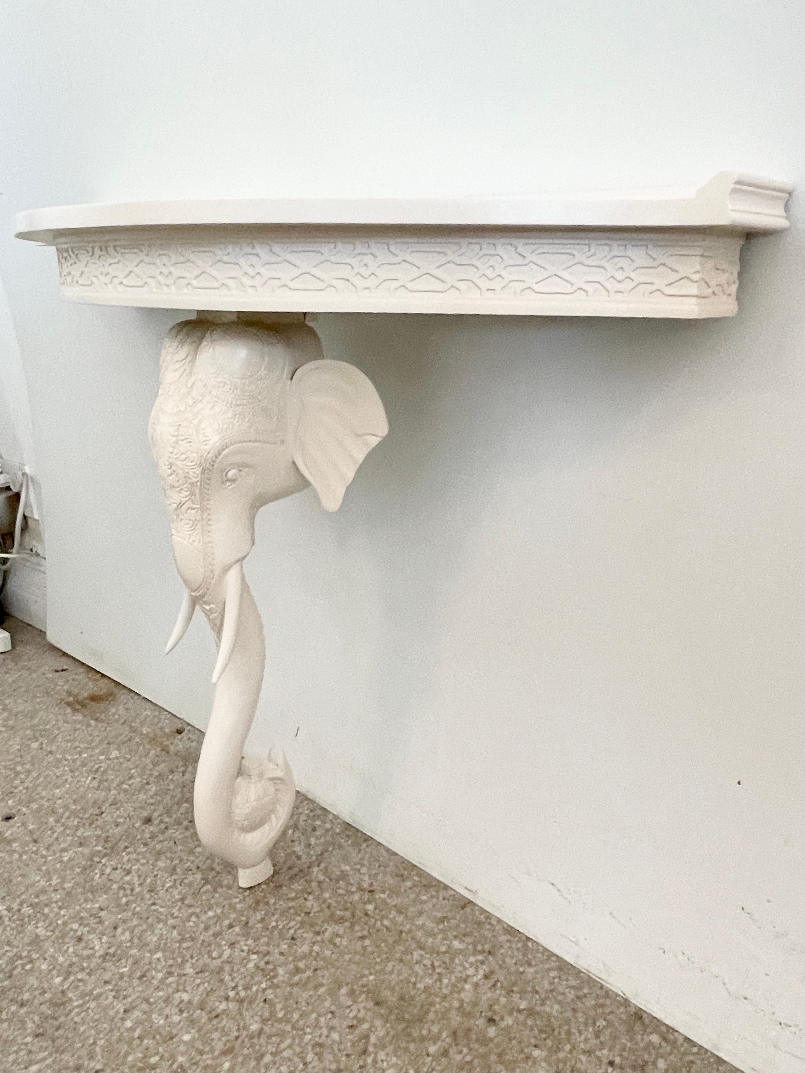 Wood Gampel-Stoll Elephant Console Table For Sale