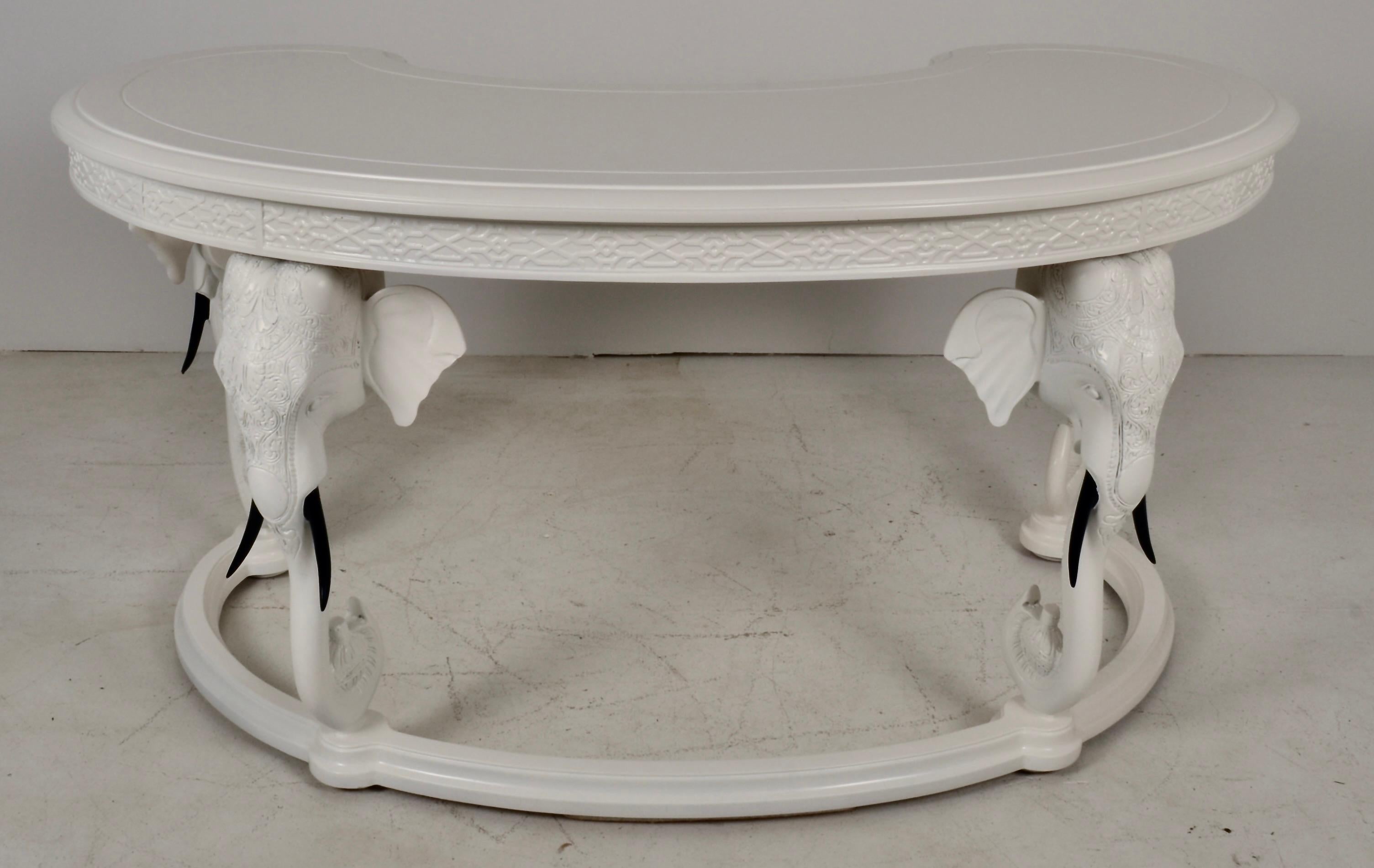 American Gampel-Stoll Elephant Desk in Kidney Form For Sale