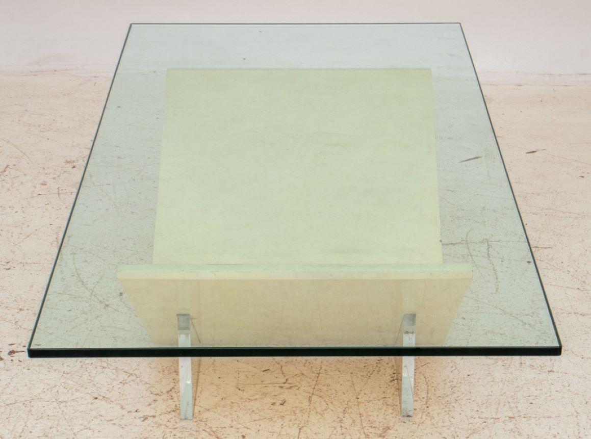Gampel-Stoll Faux Parchment Coffee Table, 1980s For Sale 1
