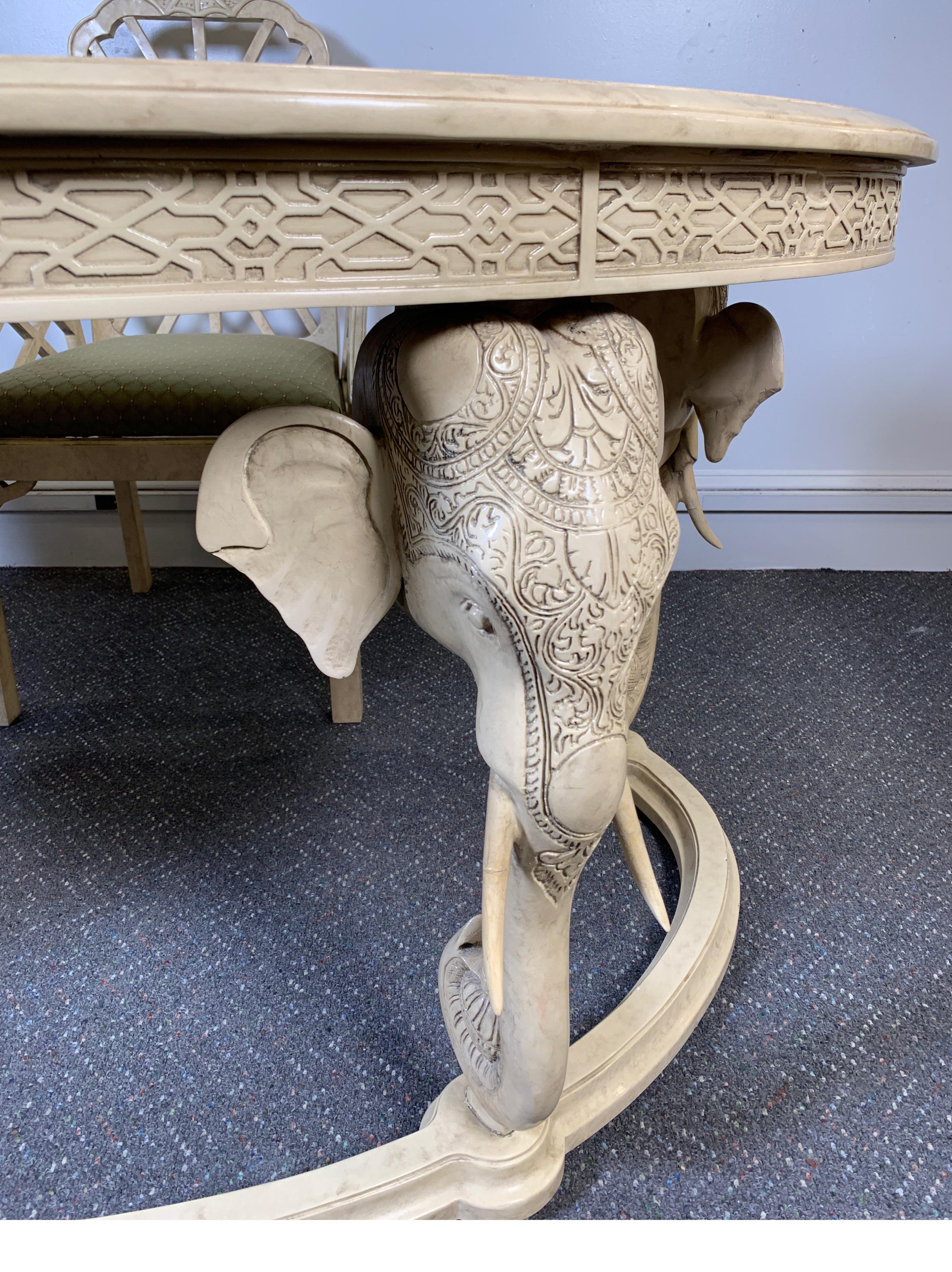 Lacquered Gampel Stoll Kidney Elephant Desk with Chair