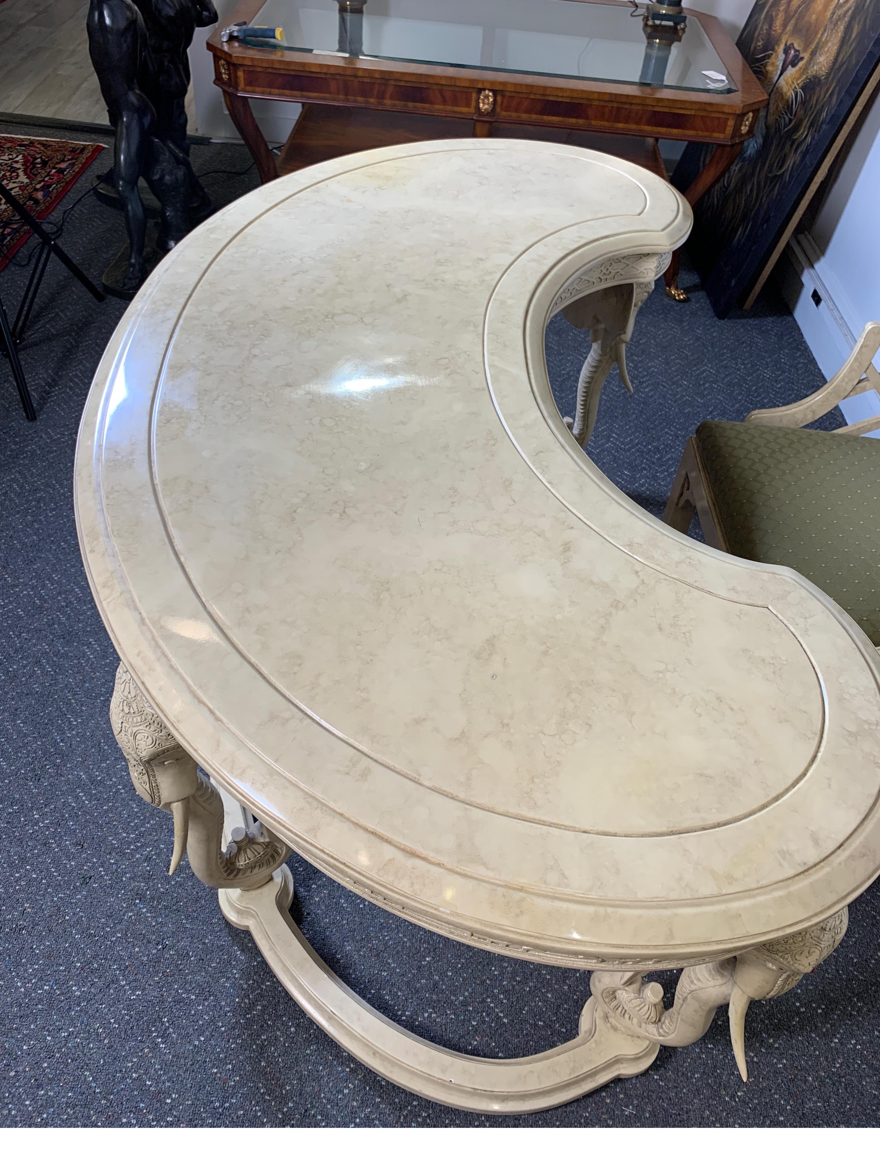 Late 20th Century Gampel Stoll Kidney Elephant Desk with Chair