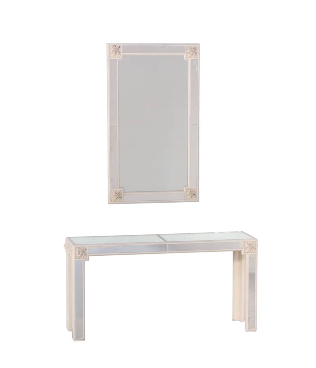 Late 20th Century Gampel-Stoll Neoclassical Revival Mirrored Console Table For Sale