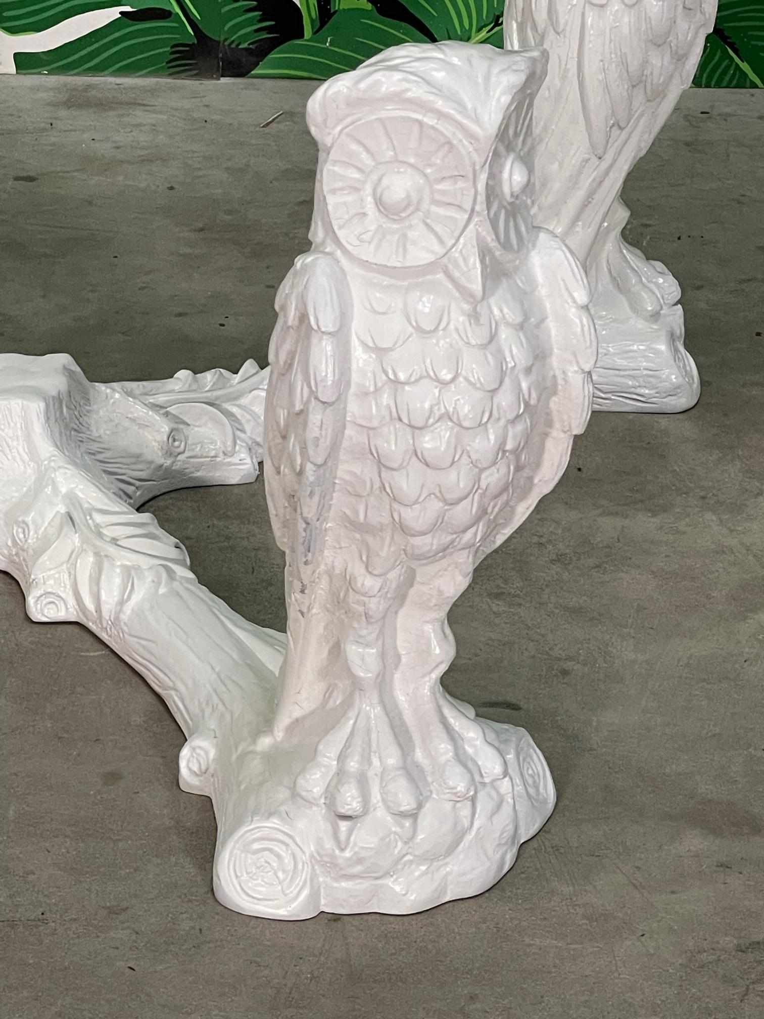 Gampel Stoll Sculptural Owl Coffee Table Base In Good Condition For Sale In Jacksonville, FL
