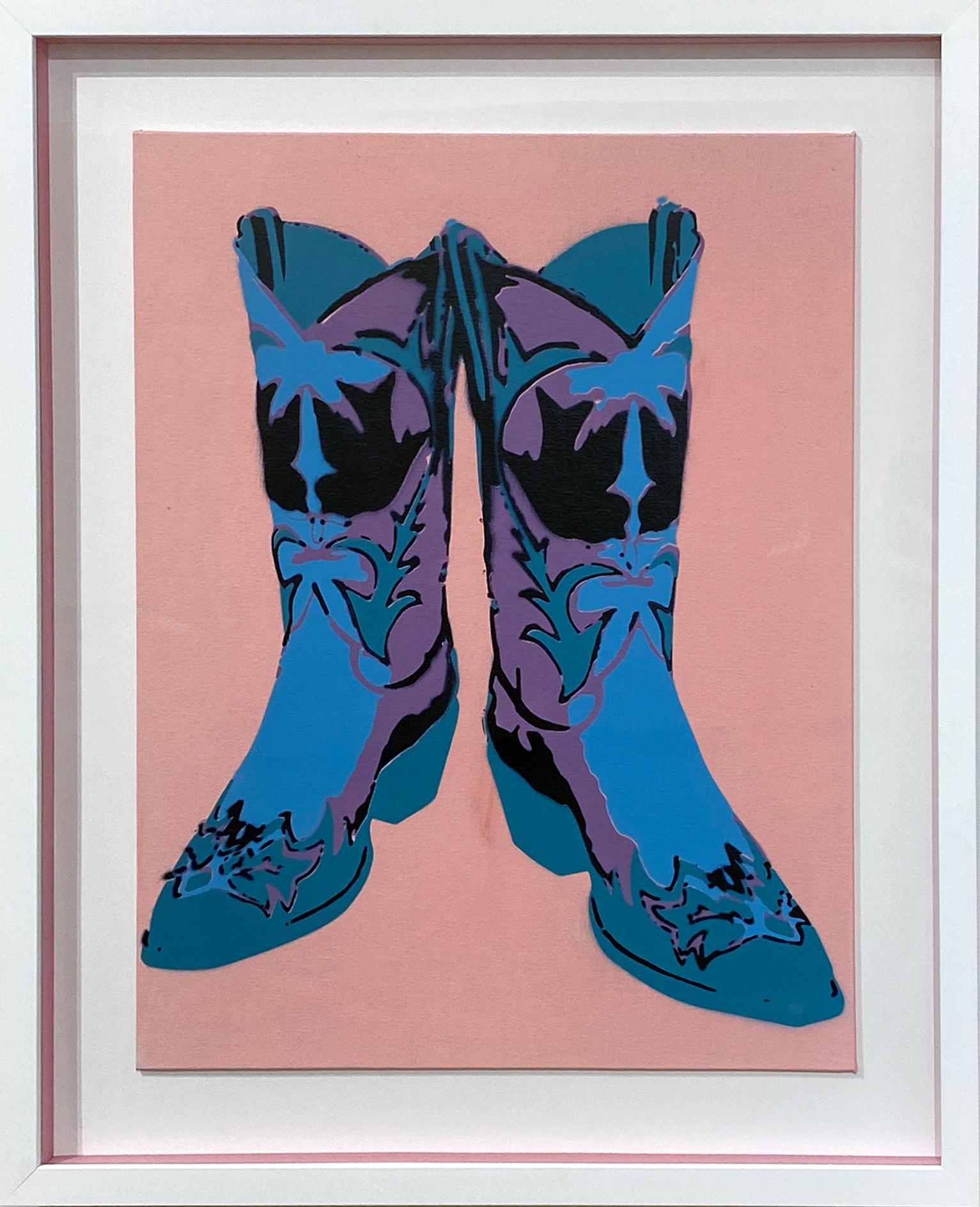 Woodstock Boot (Mauve/Teal) - Painting by Gamuret