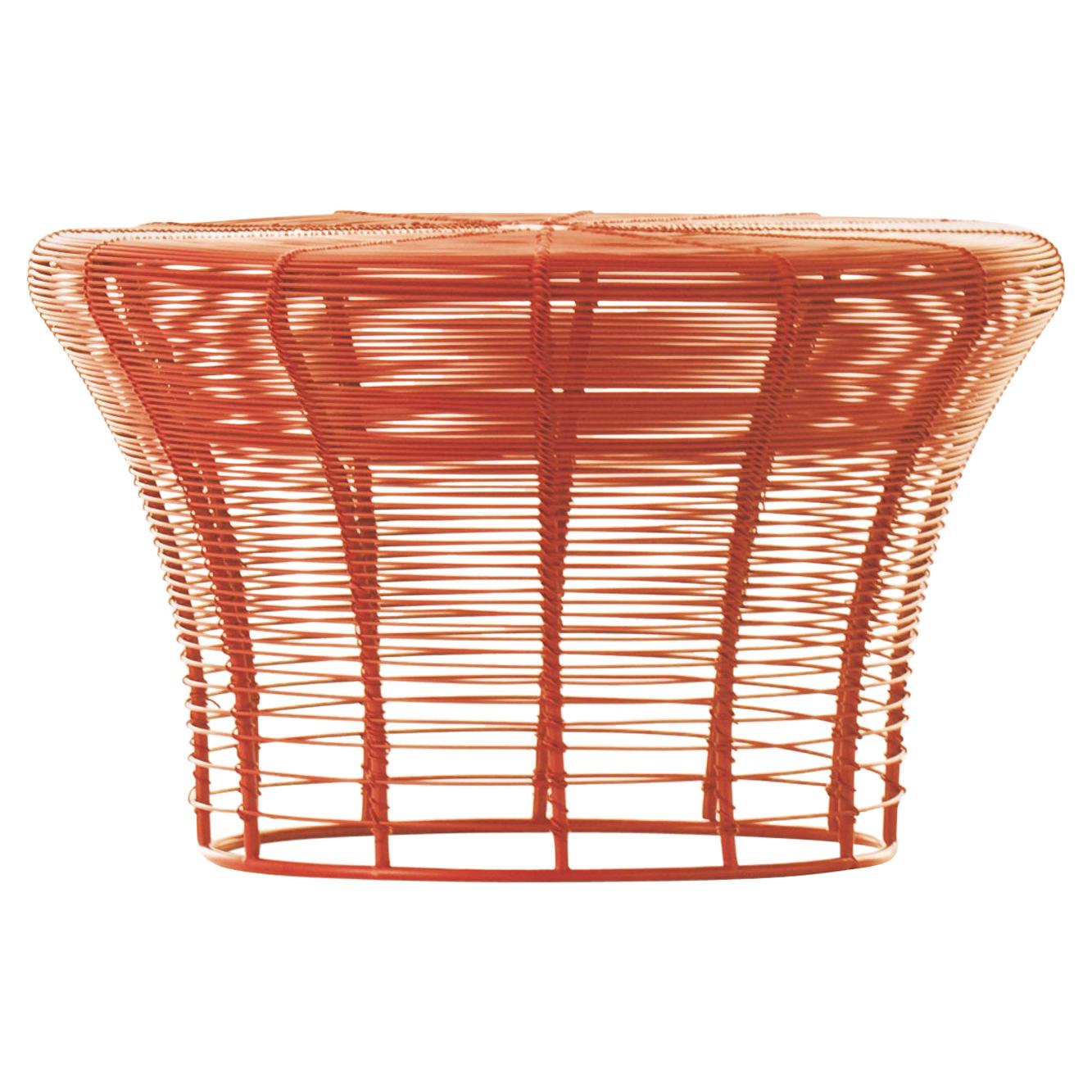 GAN Aram Low Stool in Red and Orange by Nendo