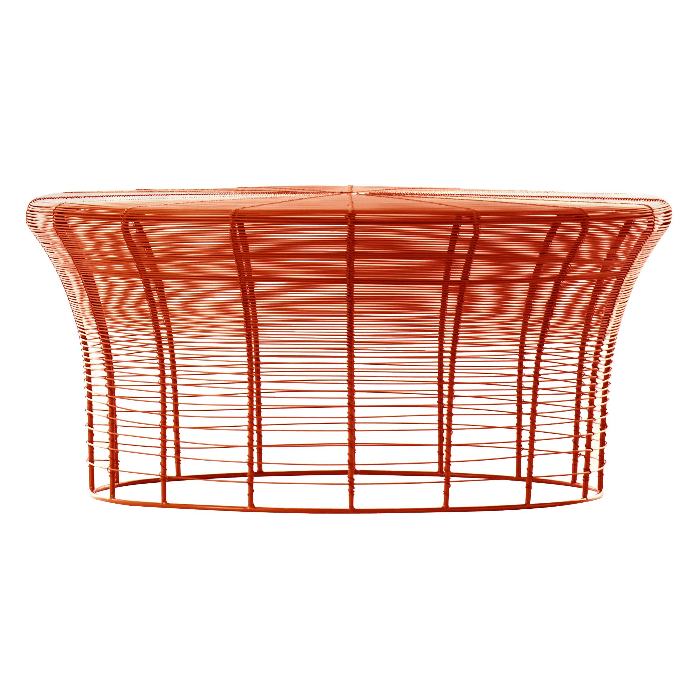 GAN Aram Low Table in Red and Orange by Nendo