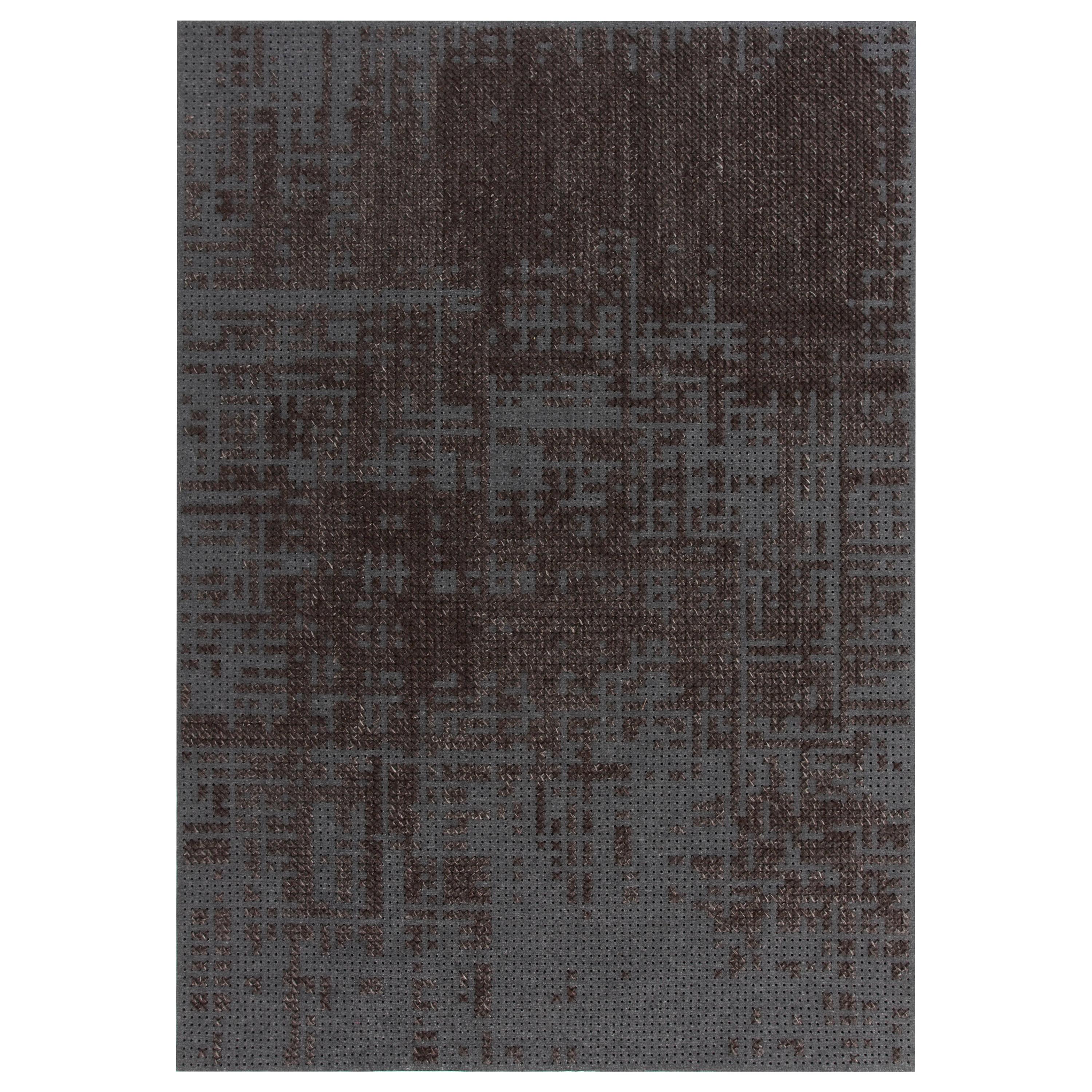For Sale:  (Gray) GAN Canevas Medium Abstract Rug by Charlotte Lancelot