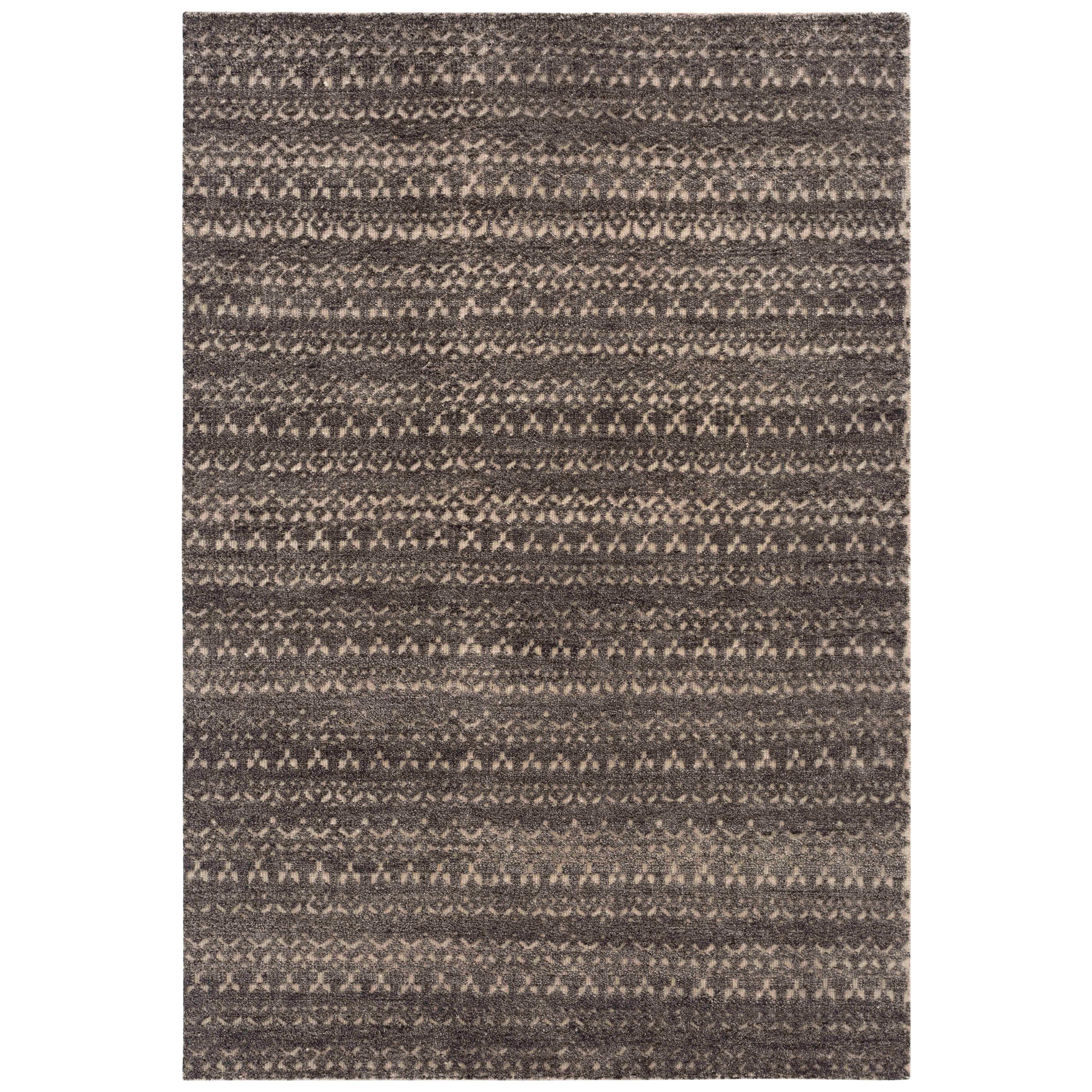 GAN Cirus Rug in Hand Knotted Gray and Brown Wool