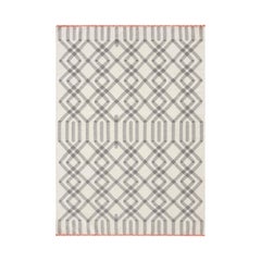 Tapis GAN Duna de taille moyenne en laine beige et gris par Odosdesign