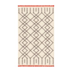 GAN Rugs piccolo in lana beige e grigio di Odosdesign