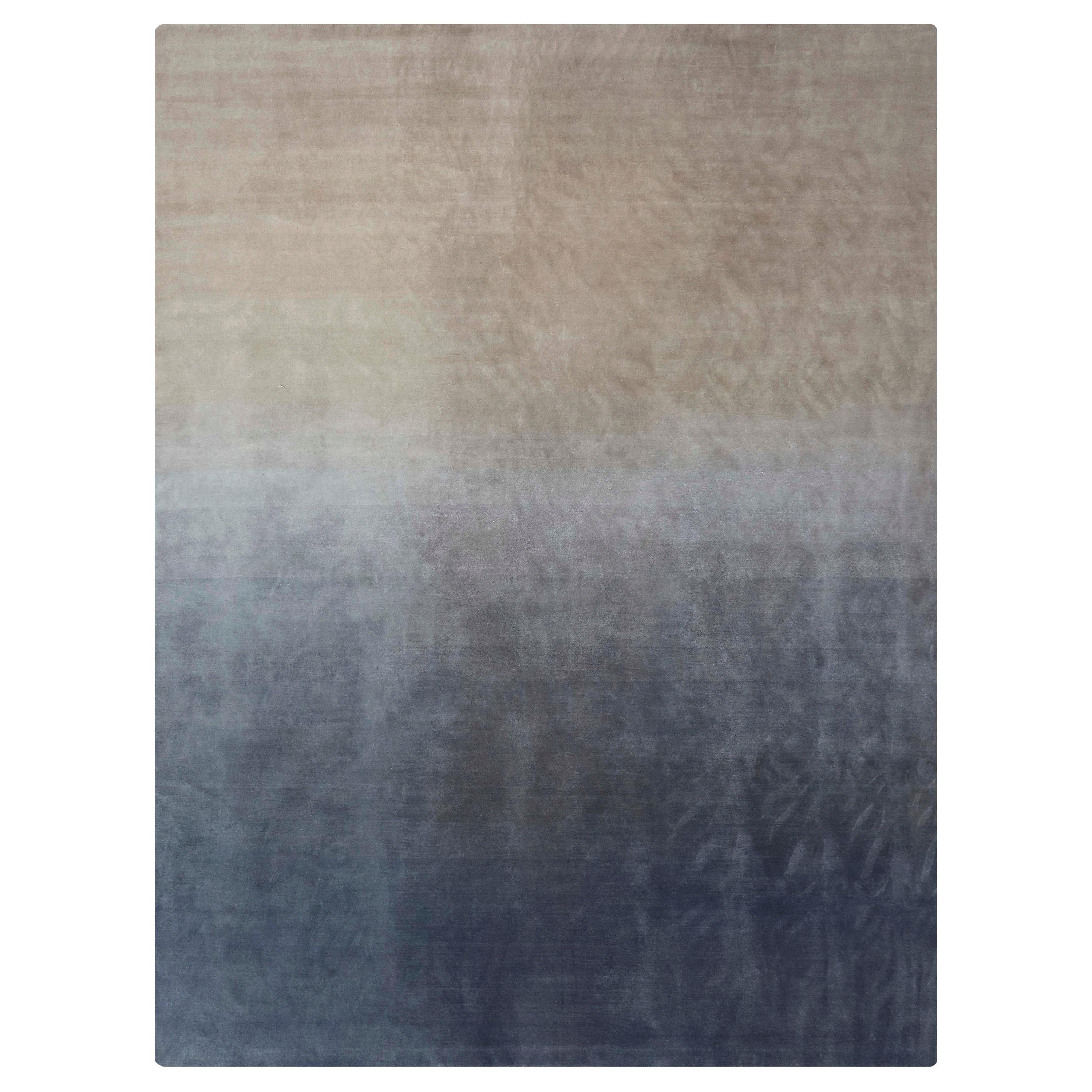 For Sale: Gray (Beige Gray) GAN Hand Knotted Degrade Medium Rug by Patricia Urquiola