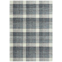 GAN Handloom Cuadros Rug in Gray Rust