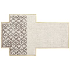 GAN Mangas Space Large Rectangular Rug Rhombus in Ivory by Patricia Urquiola