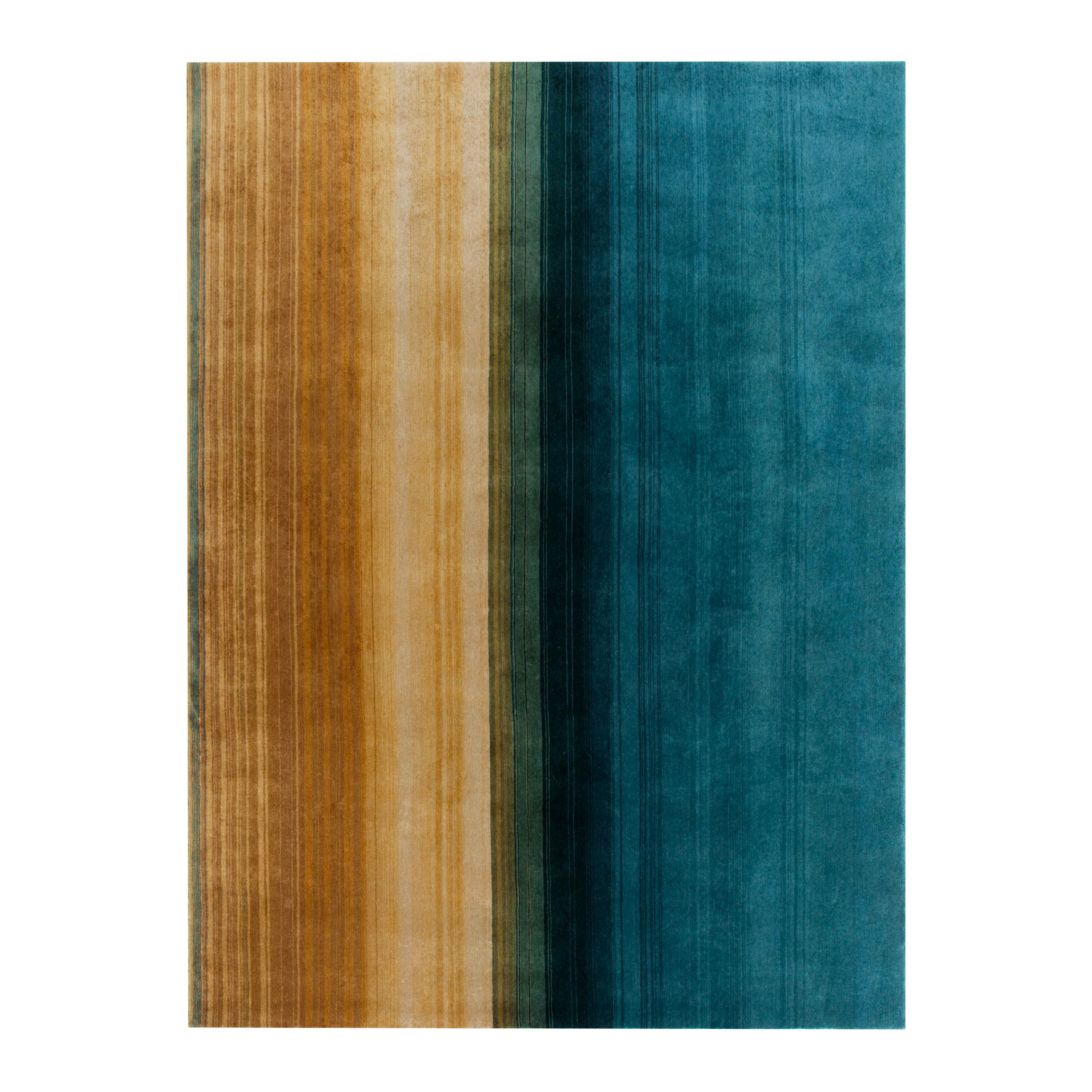 GAN Paysages Rug in Hand Knotted Multi-Color Wool by Sebastien Cordoleani