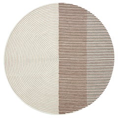 Tappeto rotondo in lana Gan Ply in rosa di Mut Design