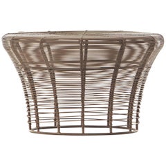 GAN Rugs Aram Low Stool with Stainless Steel Wire in Bronze by Nendo