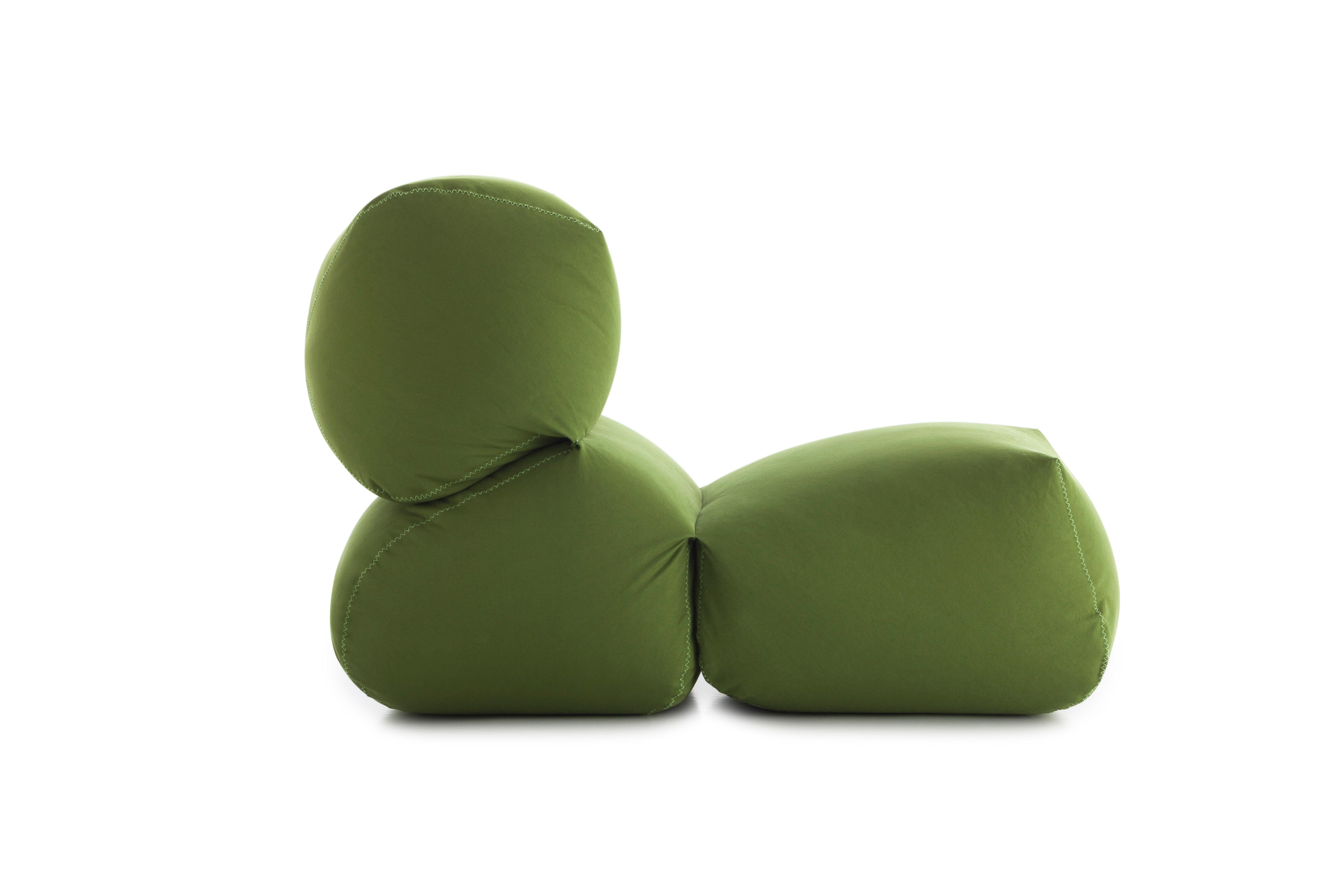 GAN Teppiche, Loungesessel aus Baumwolle mit weicher Sitzfläche in Grün von Kensaku Oshiro (Moderne) im Angebot