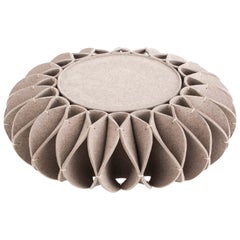 GAN Rugs Ruff Pouf basso in giallo di Romero & Vallejo
