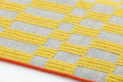 GAN Spaces Bandas Chaise Longue in B Yellow with Wood Frame by Patricia Urquiola