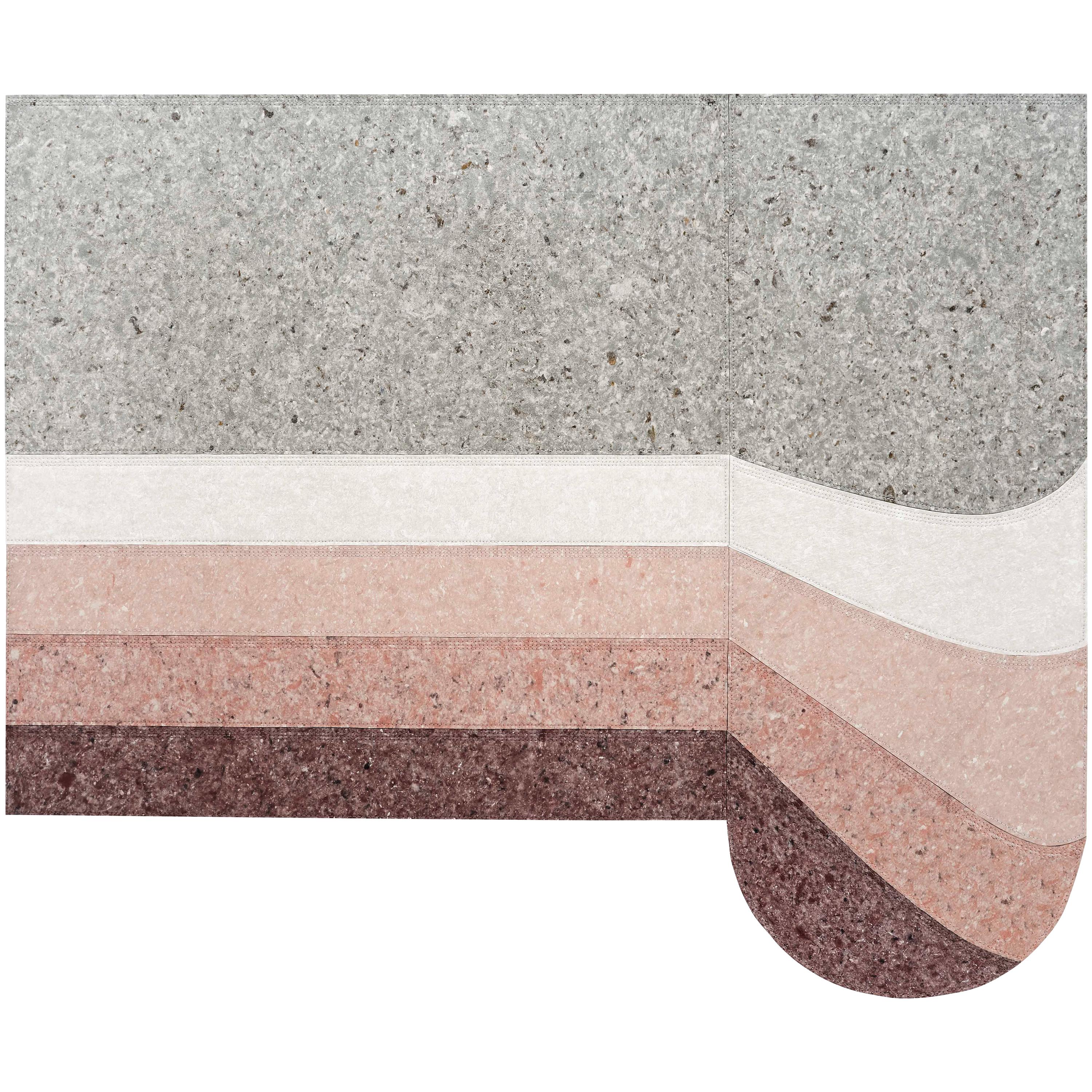 Im Angebot: GAN Spaces Nuances Runder Teppich von Patricia Urquiola, Red (Burgundy)
