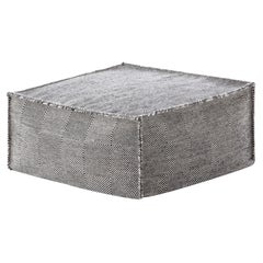 GAN Spaces Sail Square Pouf in Black by Héctor Serrano