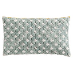 GAN Spaces Silaï Pillow in Celadon-Light Grey by Charlotte Lancelot