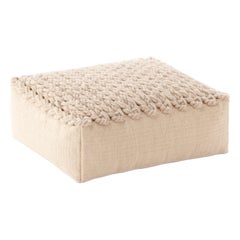 GAN Trenzas Small Square Pouf with Braided Seat