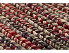 GAN Varese Rug in Red Chevron Patterned Wool