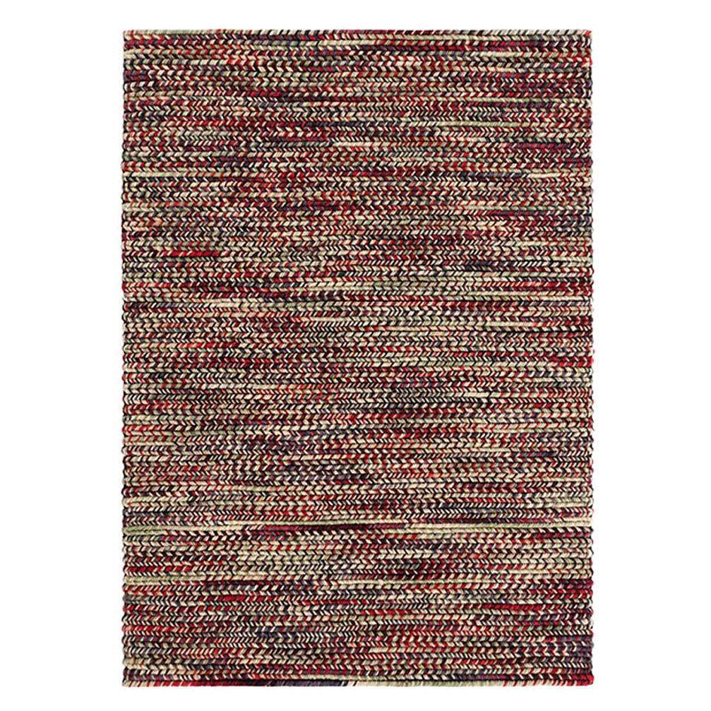 GAN Varese Rug in Red Chevron Patterned Wool