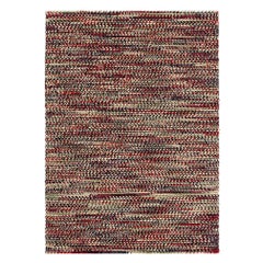 GAN Varese Rugs in Red Chevron Patterned Wool (Laine à motifs rouges)