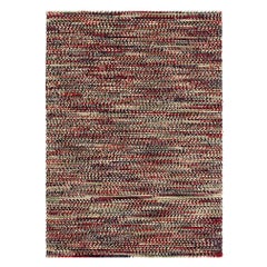 Tapis GAN Varese en laine rouge à motifs de chevrons