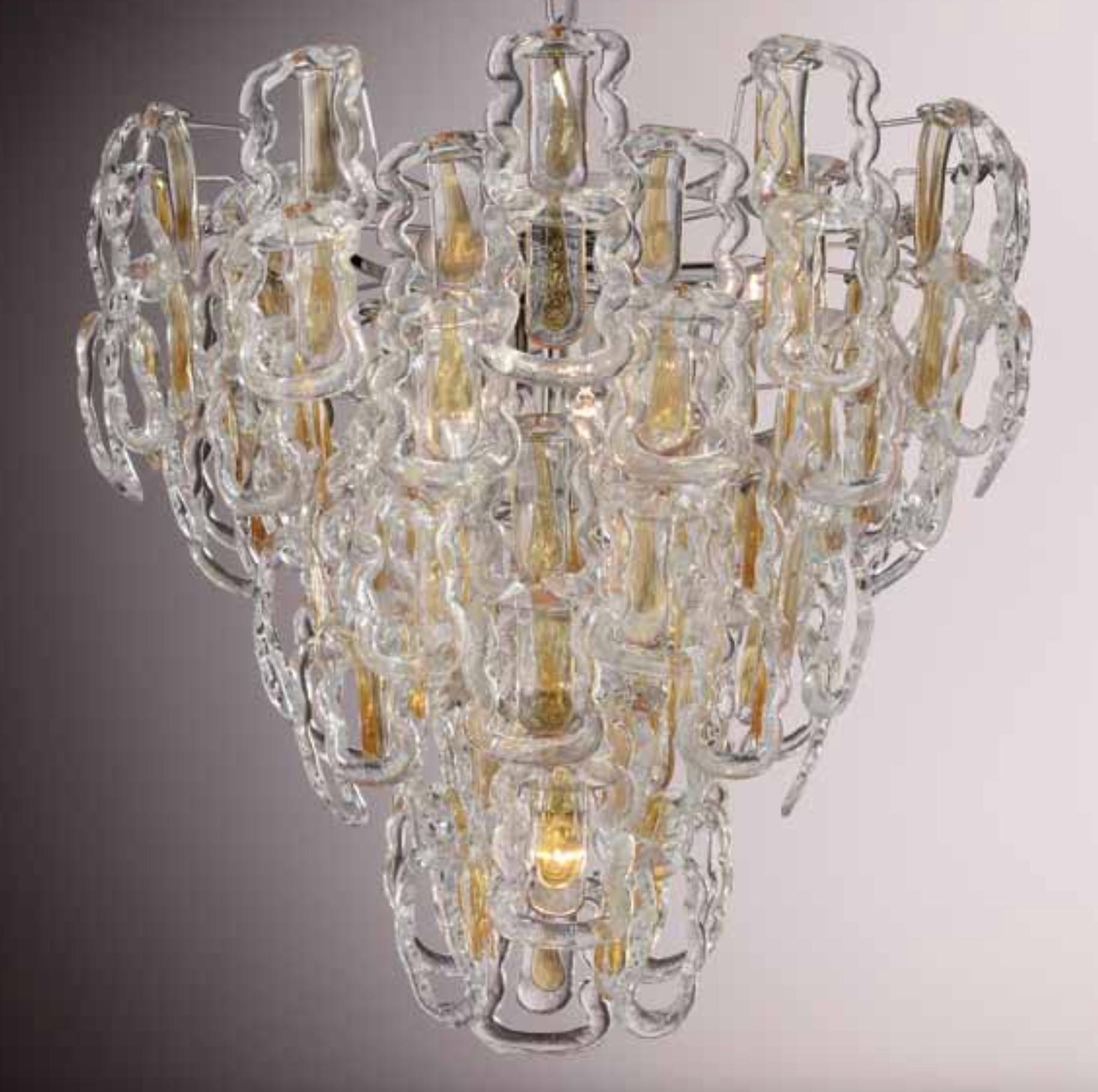 Mid-Century moderno Lampadario Gancio di FABIO LTD in vendita