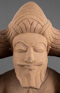 Indian Carved Stone Ascetic Figural Sculpture
