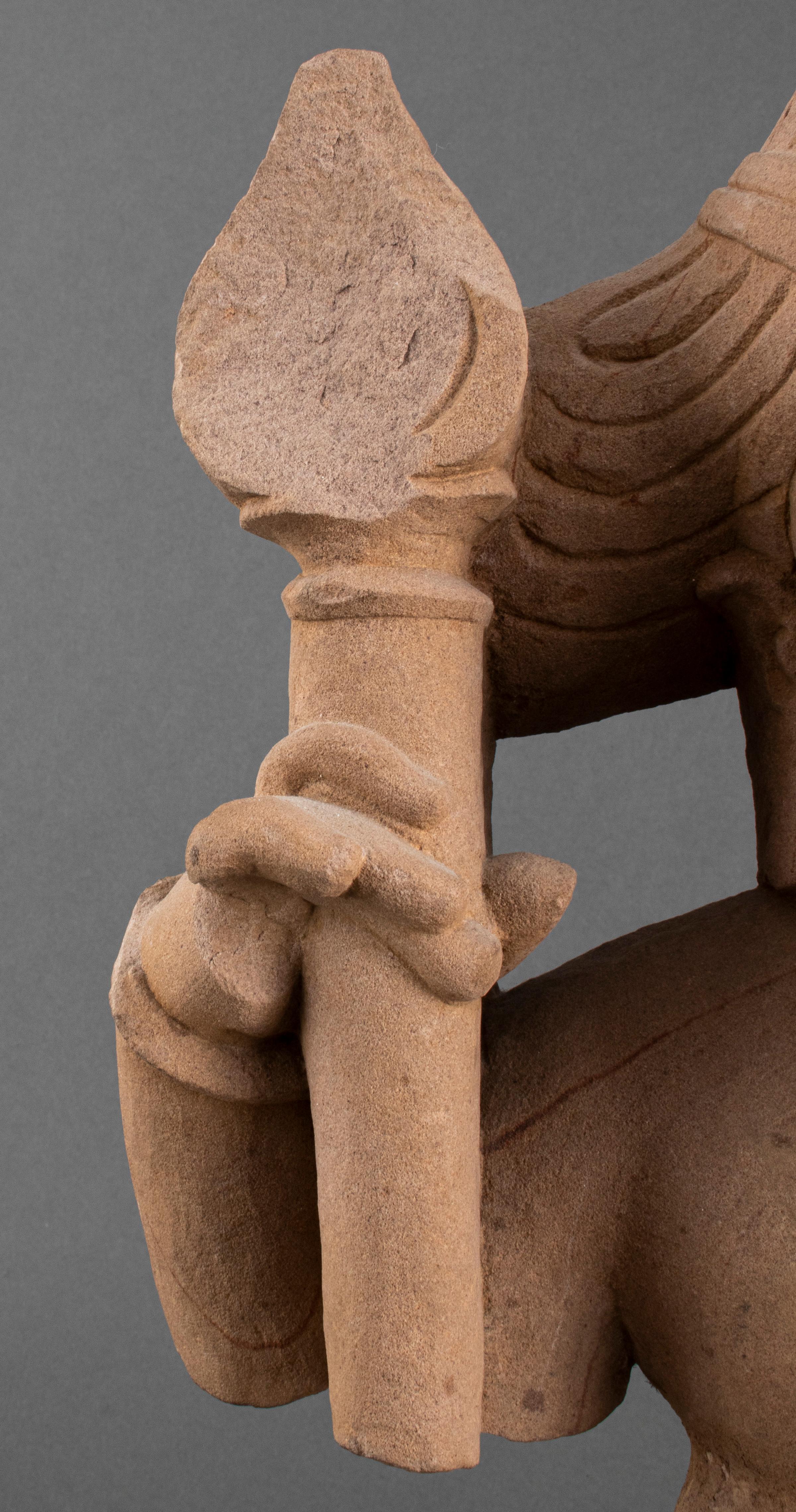 Pakistani Indian Carved Stone Ascetic Figural Sculpture