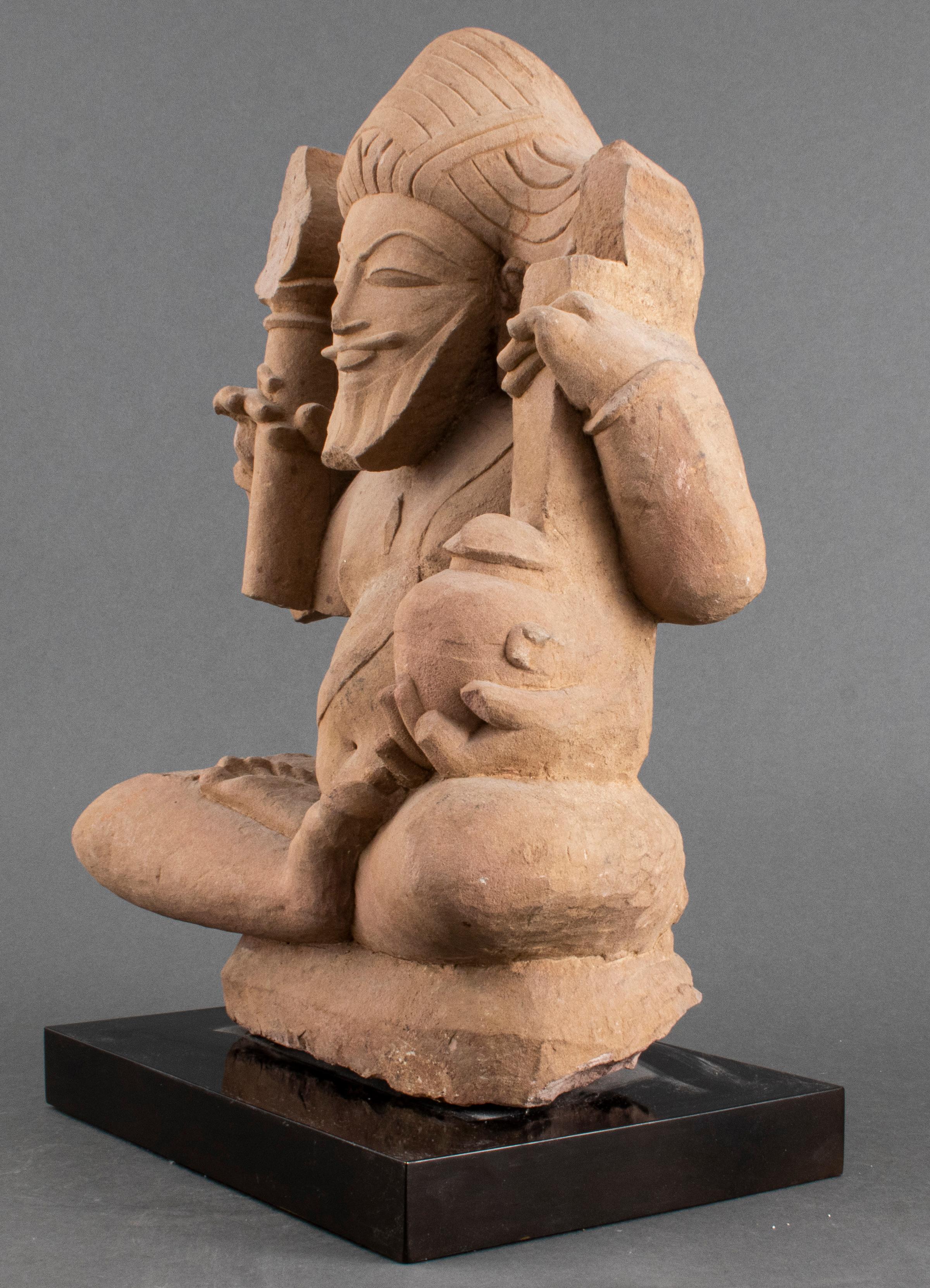 18th Century and Earlier Indian Carved Stone Ascetic Figural Sculpture