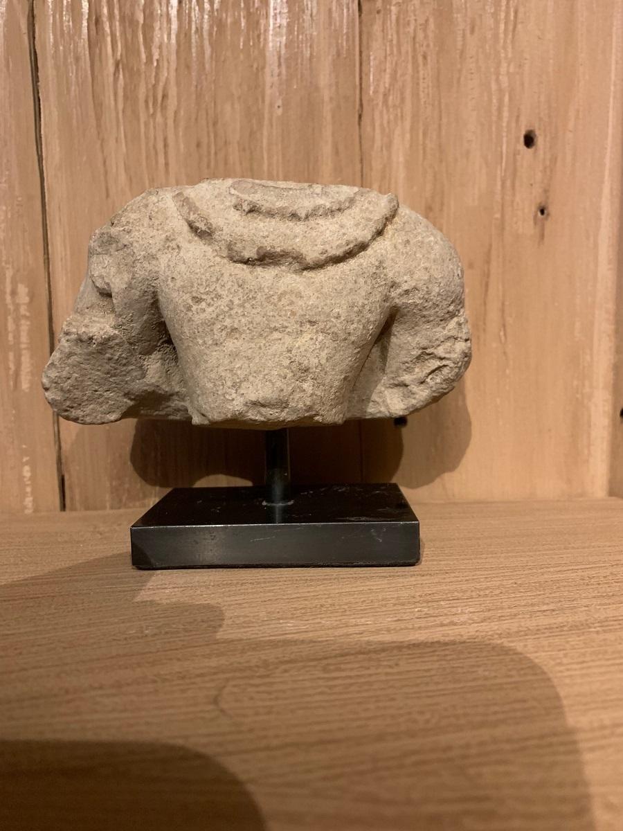 Gandhara, 2nd-4th century AD. Gandhara was an ancient kindom ((6th century BC - 1000) situated in modern day Afghanistan and Pakistan. It produced some of the oldest Boedhist art before being immerghed in the Islam world. This stone fragment is a