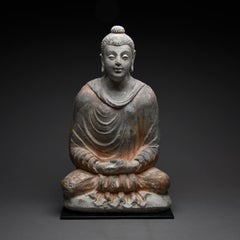 Gandharan Stucco Figure of the Seated Buddha