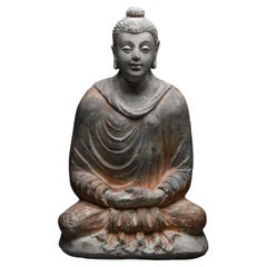 Gandharan Stucco Figure of the Seated Buddha