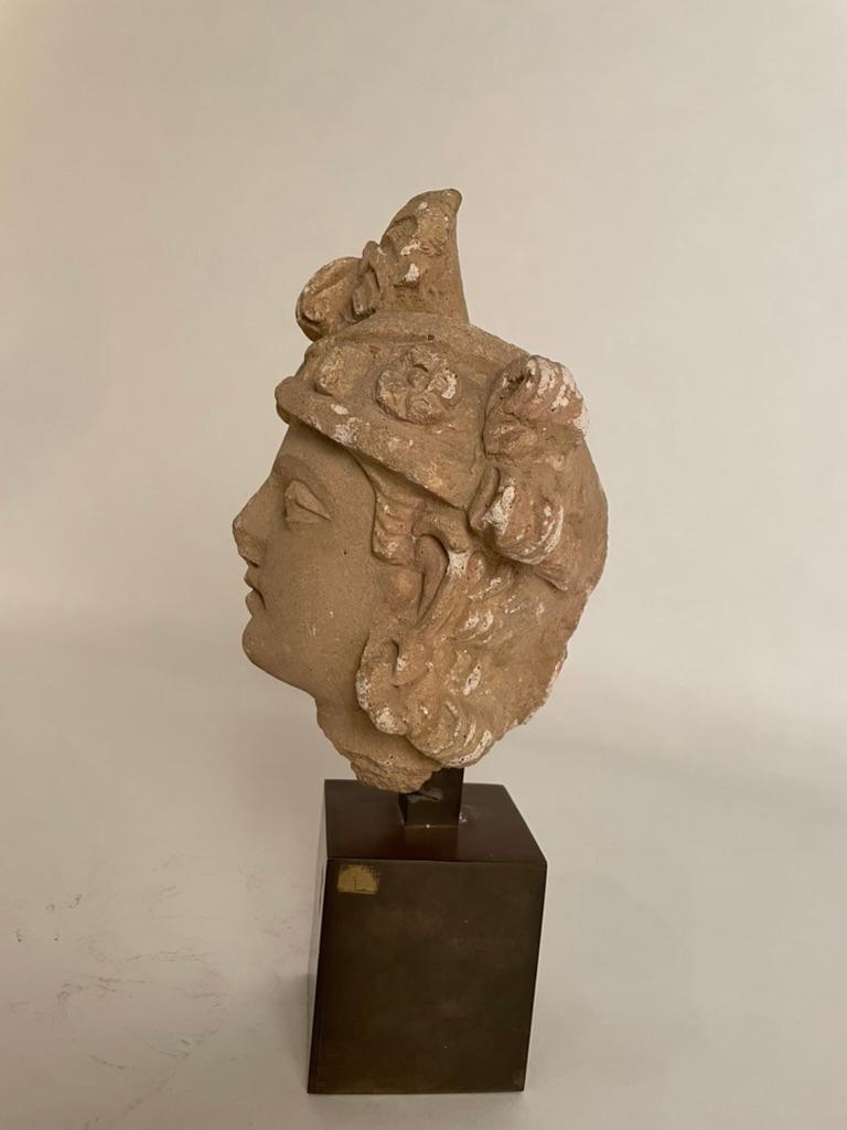Gandharan Stucco Head of a Bodhisattva, 3rd-5th Century For Sale 4