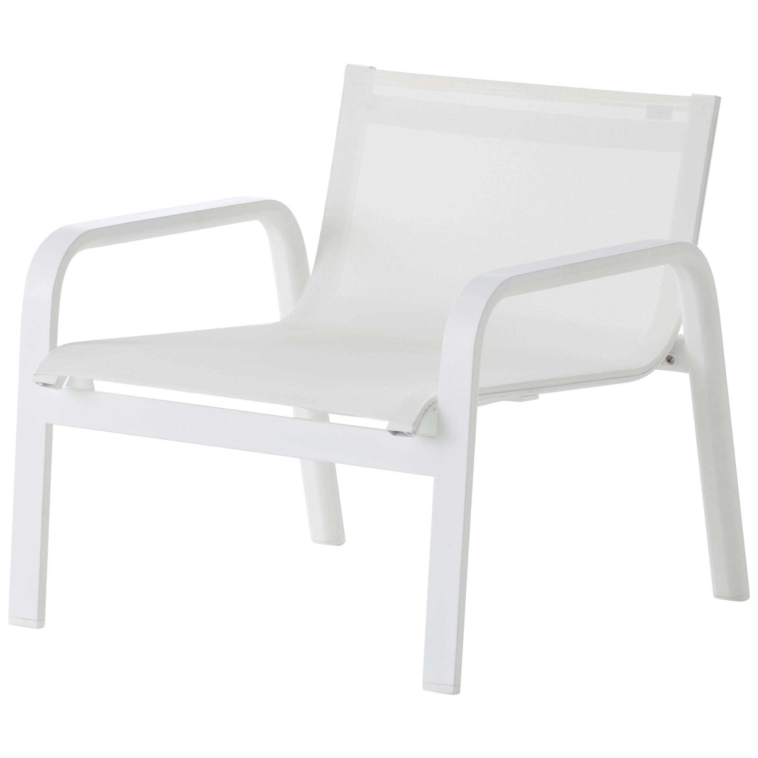 For Sale: White (RAL9016/white mesh.jpg) Gandia Blasco Stack Lounge Chair in Aluminum by Borja Garcia