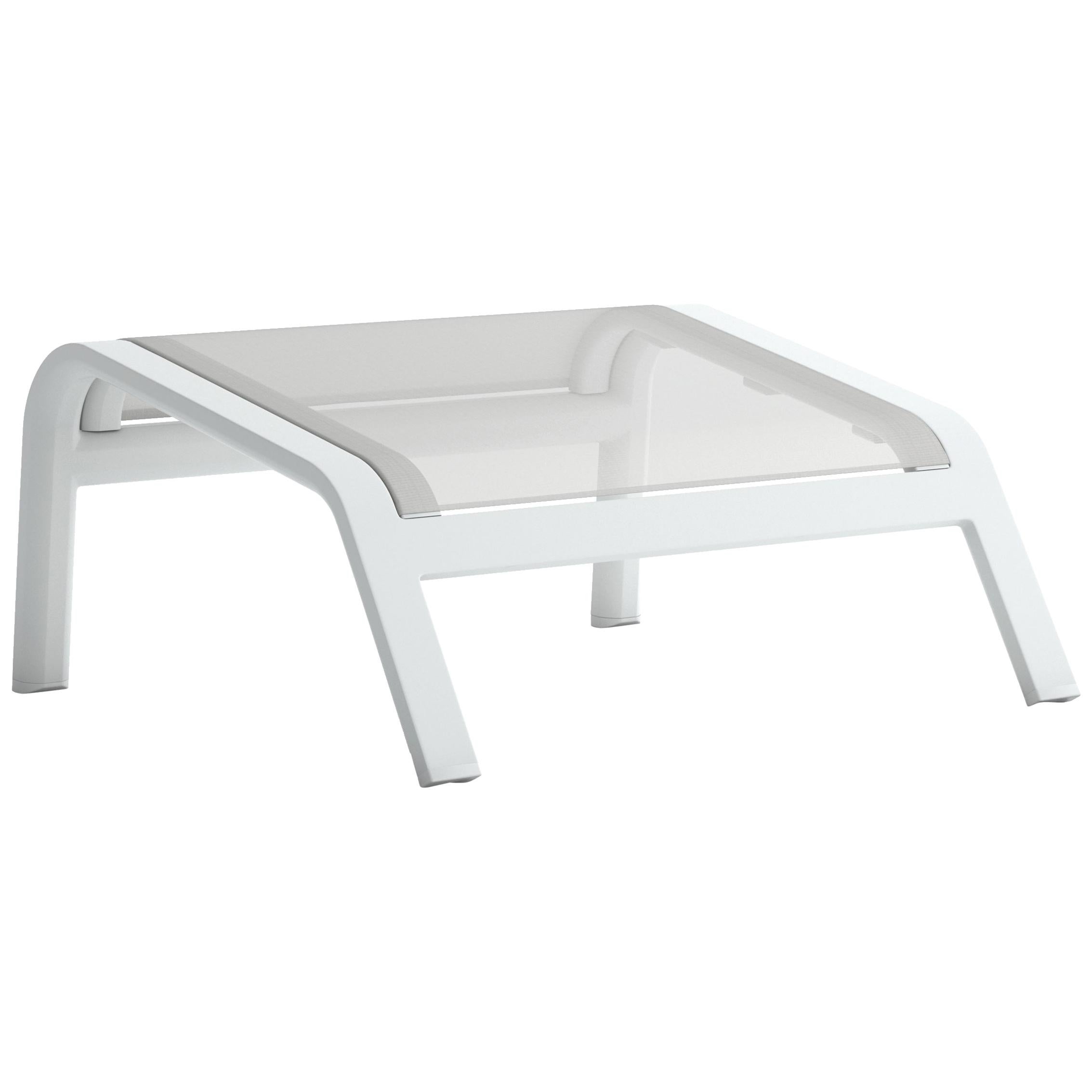 For Sale: White (RAL9016/white mesh.jpg) Gandia Blasco Stack Ottoman for High Back Lounge Chair by Borja Garcia