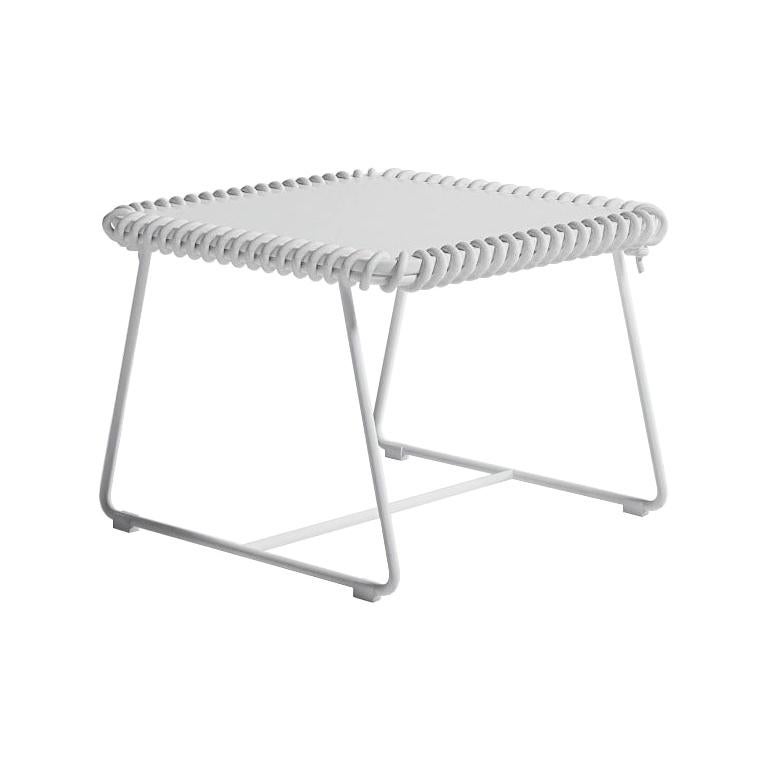 For Sale: White (RAL9016/whiterope.jpg) Gandia Blasco Textile Coffee Table in Steel by Ana Llobet