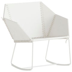 Gandia Blasco Textile Rocking Chair in Steel by Ana Llobet