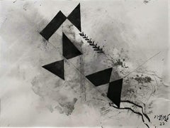 Abstract, Ink & Brush on Paper by Ganesh Haloi Indian Artist “In Stock”